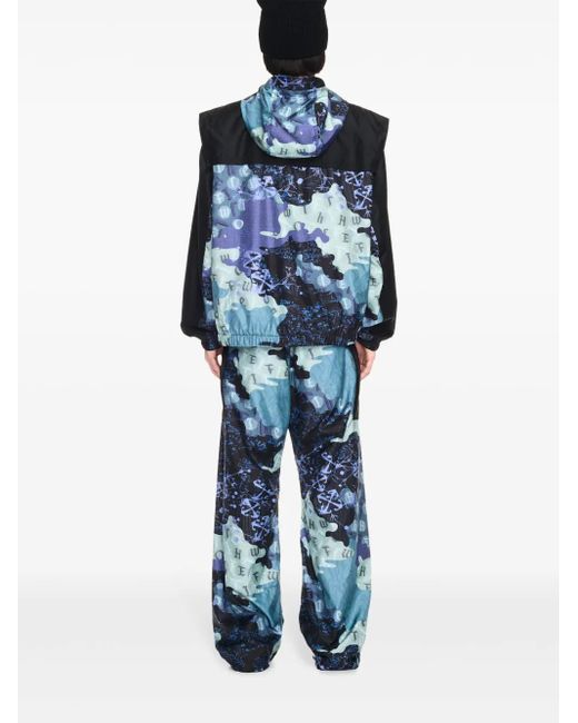 Off-White c/o Virgil Abloh Blue Samurai Camouflage Cargo Trousers for men