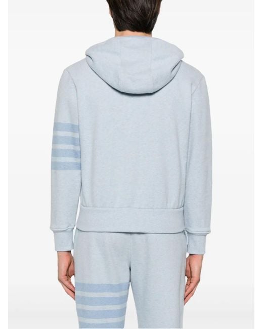 Sudadera de cremallera con capucha y motivo 4-Bar Thom Browne de hombre de color Blue