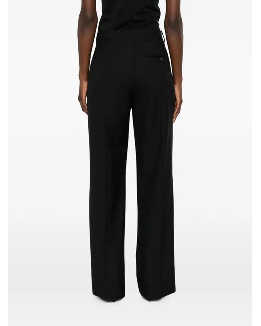 Stella McCartney Black Pleated Tailored Trousers