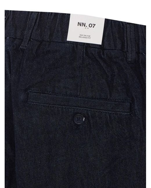 NN07 Blue Kay Organic Cotton Trousers for men