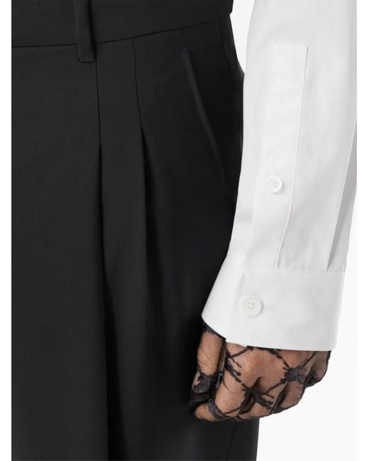 Burberry Black Tailored Woo Trousers for men