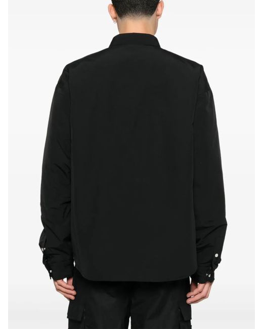 Sobrecamisa con logo estampado Purple Brand de hombre de color Black