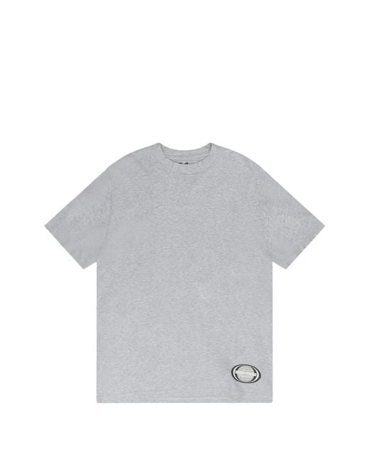 Sp5der Gray T-Shirt À Patch Logo for men