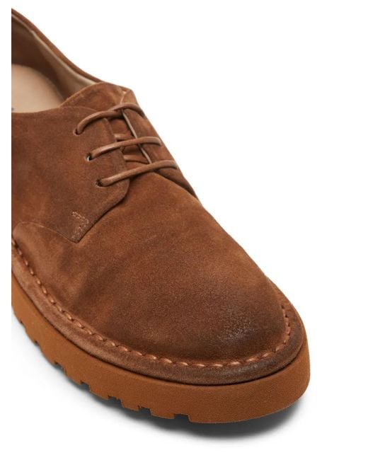Marsèll Brown Sancrispa Alta Suede Oxford Shoes