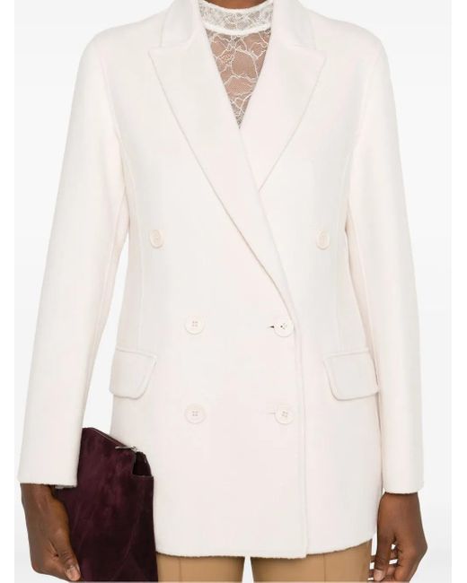 Twinset Natural Double-Breasted Blazer