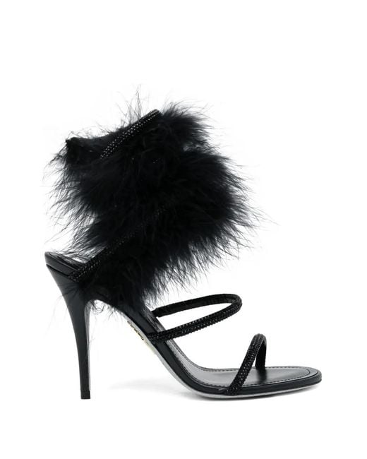 Rene Caovilla Black 100Mm Juniper Sandals