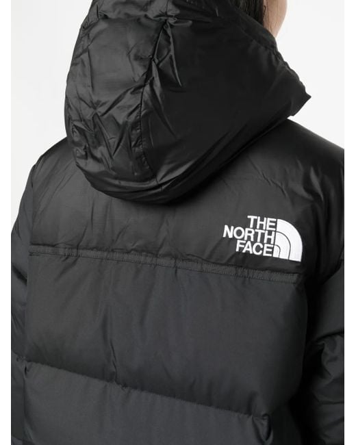 The North Face Black Daunenmantel Mit Kapuze