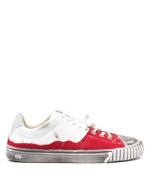 Maison Margiela Red New Evolution Panelled Sneakers for men