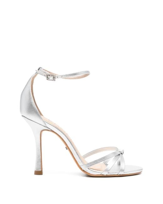Werner White Knotted Strap Sandals