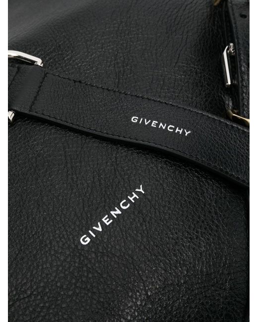 Givenchy Black Schultertasche aus strukturiertem Leder