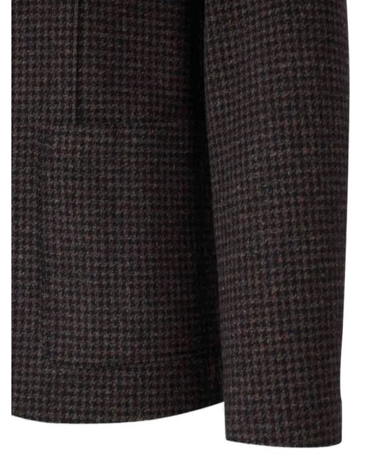 Harris Wharf London Black Houndstooth Single-Breasted Blazer for men