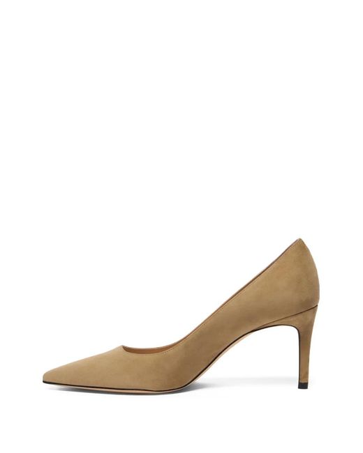 Stuart Weitzman Natural Pointed Stuart Suede Pumps
