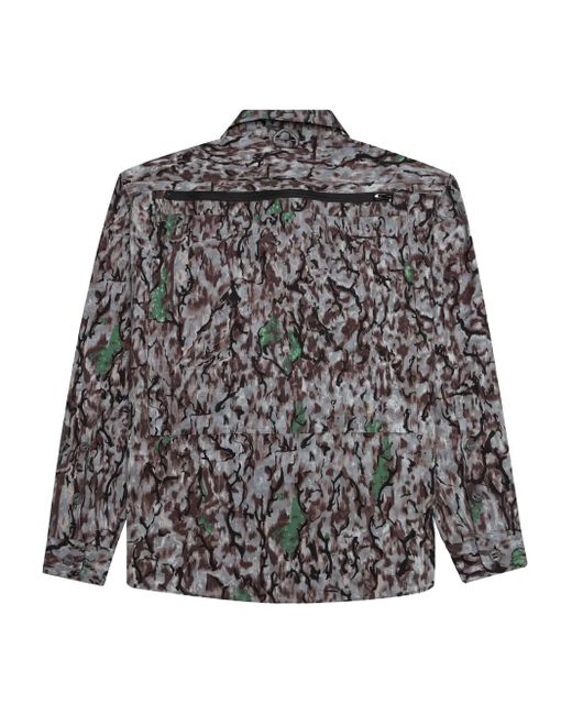 South2 West8 Gray Zip-Front Overshirt for men