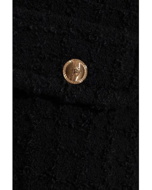 Versace Black Tweed Shorts
