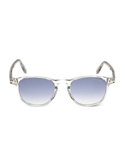 Tom Ford Blue Round-Frame Sunglasses for men