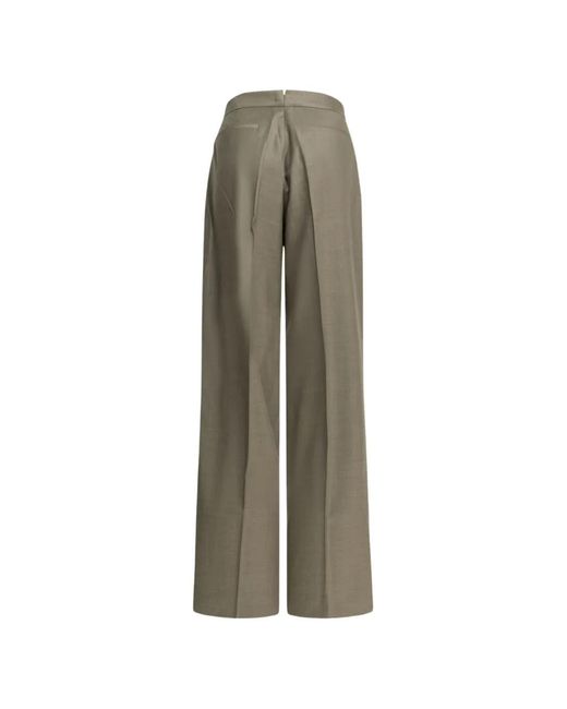 Sa Su Phi Green Bogart Pleated Wide-Leg Trousers