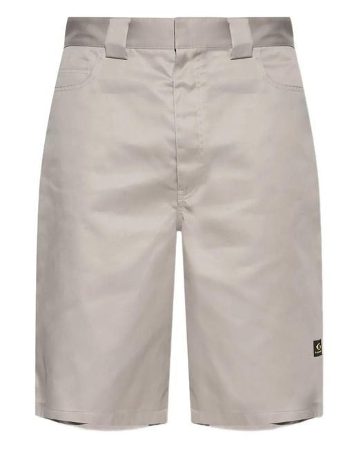 Balenciaga Natural Logo-Patch Shorts for men
