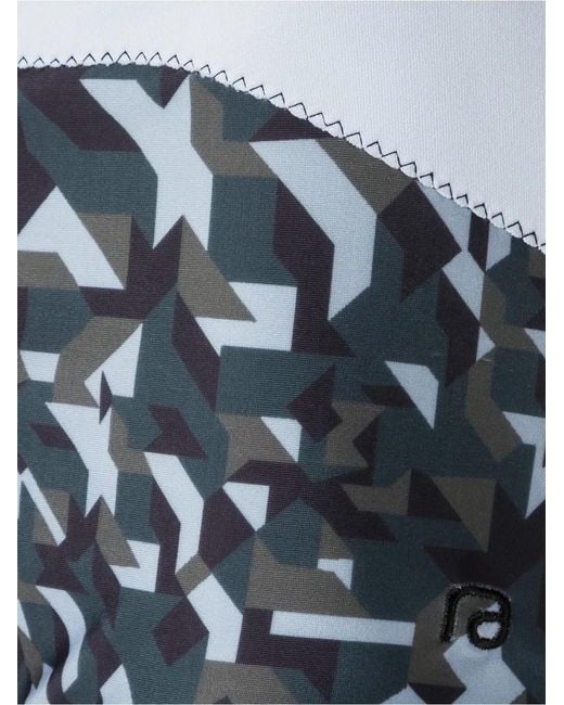 Amir Slama Blue Geometric Print Trunks for men