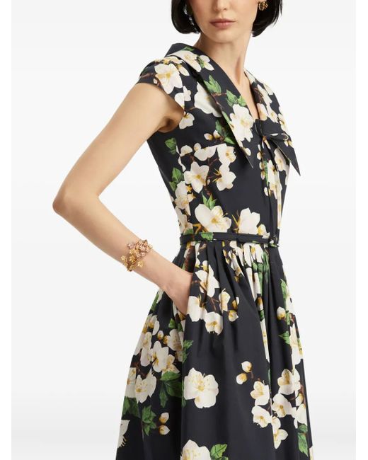 Oscar de la Renta プリント ドレス White