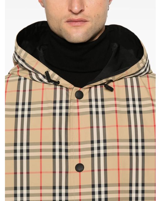 Burberry Natural Veste Réversible À Motif Vintage Check for men