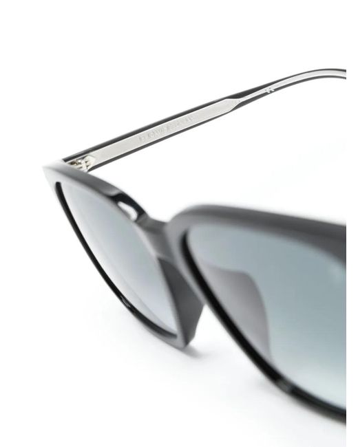 David Beckham Black Oversize-Frame Sunglasses for men