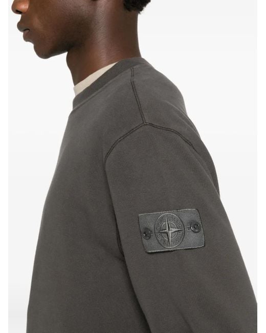 Stone Island Sweatshirt mit geripptem Besatz in Gray für Herren