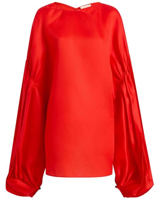 Khaite Red Quico Silk Blouse - Women's - Silk