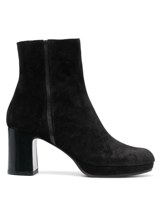 Chie Mihara Leather Zipped Ankle Boots in Black | Lyst