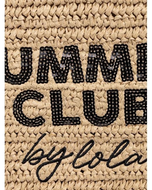 Lola Casademunt Natural Summer Club Sequin-Embellished Beach Bag