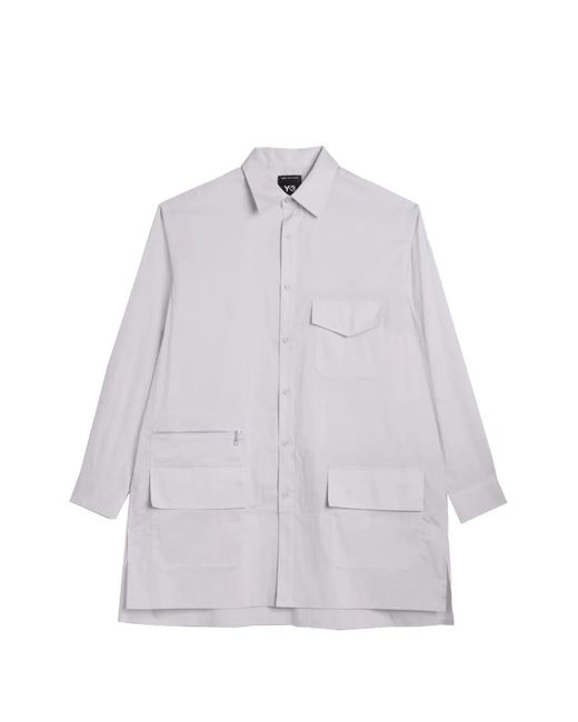Y-3 White Patch-Pocket Shirt for men