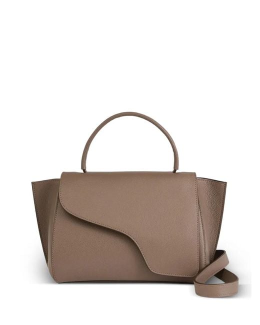 Atp Atelier Brown Arezzo Asymmetric Leather Tote Bag