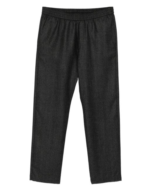 Barena Gray Elastic-Waistband Cotton Trousers for men