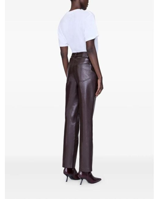 Anine Bing ボタン パンツ Brown