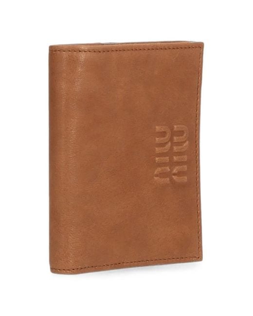 Miu Miu Brown Small Leather Wallet