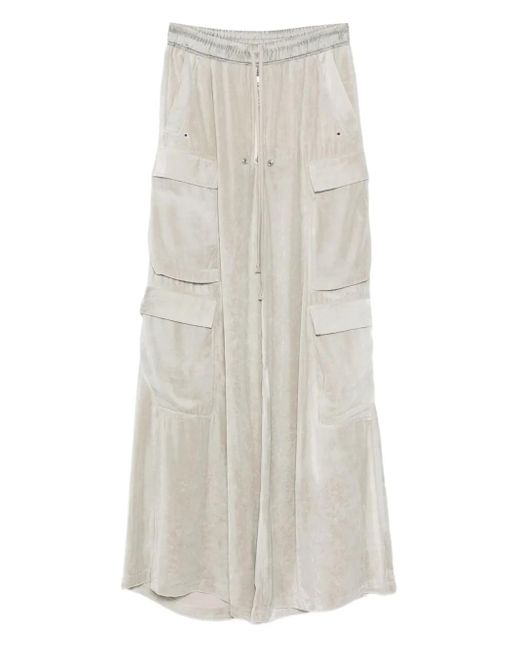Rick Owens White Cargo-Pocket Trousers