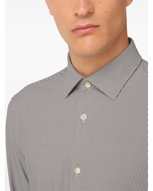 Camicia A Righe di Boggi in Gray da Uomo