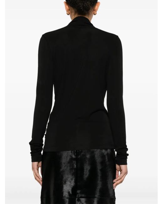 Totême Black Overlapped Jersey Clothing