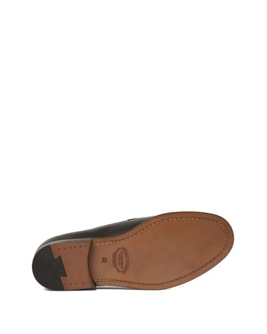 Scarosso Black Leather Loafers for men