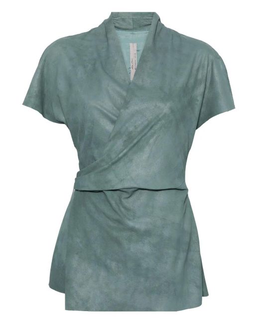 Top con cuello alto Rick Owens de color Green
