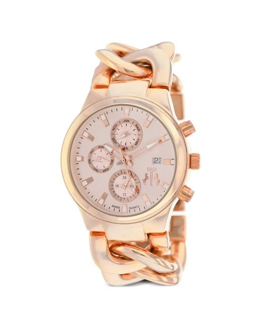 Jivago Pink Lev Chain-Link 38Mm Watch