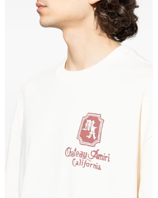 Amiri White Chateau Graphic T-Shirt for men