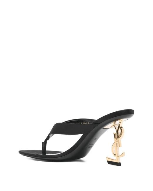 Saint Laurent Black Opyum Mule Sandal
