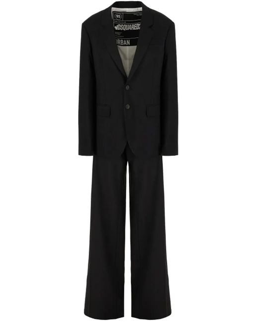 DSquared² Blazer Met Enkele Rij Knopen in het Black