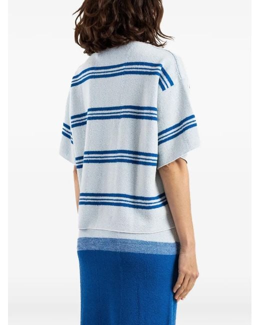 Bielo Blue Striped Double-Face T-Shirt