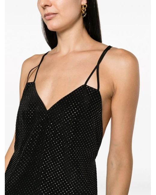 Zadig & Voltaire Black Rohana Rhinestone Silk Minidress