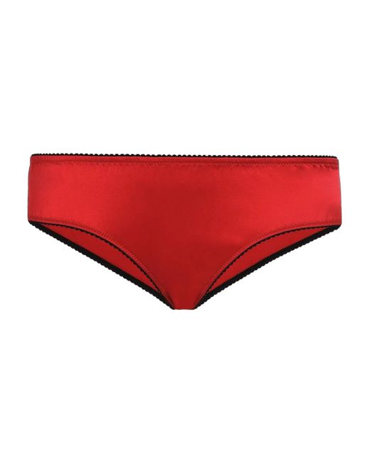 Dolce & Gabbana Red Slip Aus Satin