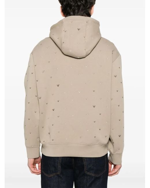メンズ Emporio Armani ロゴ パーカー Natural