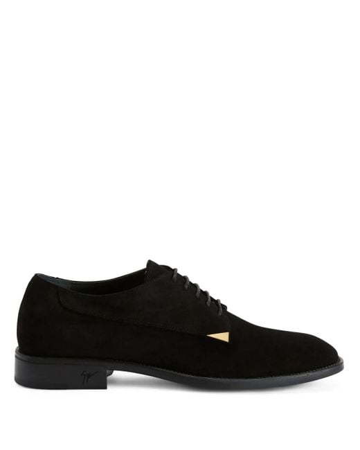 Giuseppe Zanotti Black Stwert Derby Shoes for men