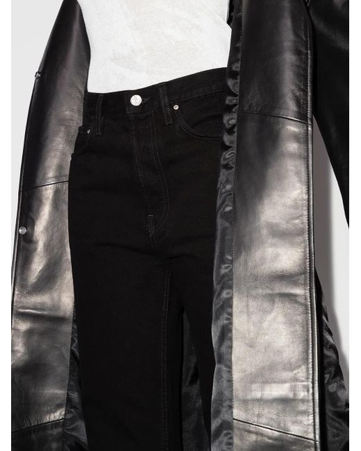 Totême Black Cropped Straight-Leg Jeans
