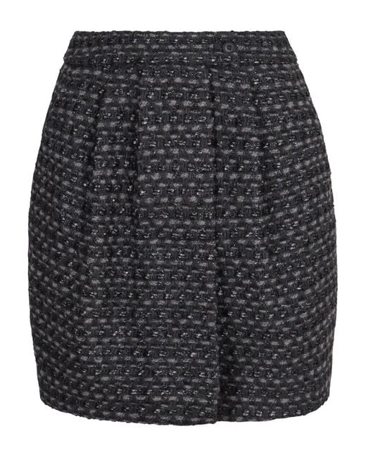 Emporio Armani Gray Tweed Mini Straight Skirt